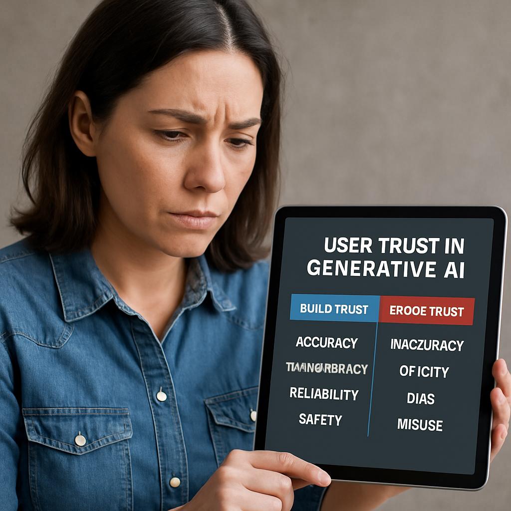 User trust in generative AI. Key factors that build or erode trust